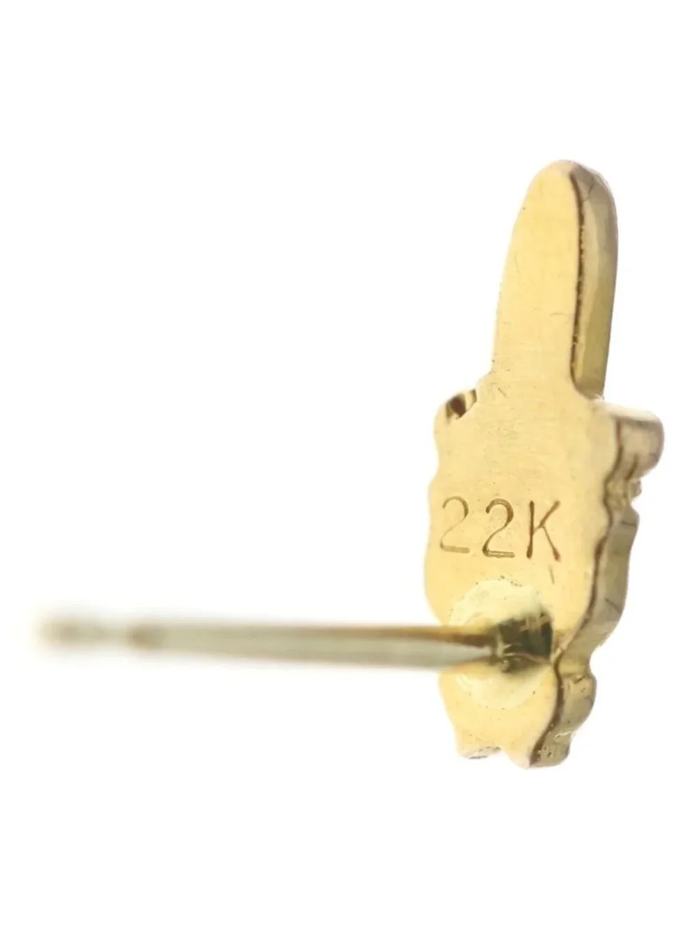 Chrome Hearts 22k Stack Dagger Stud Earrings Gold